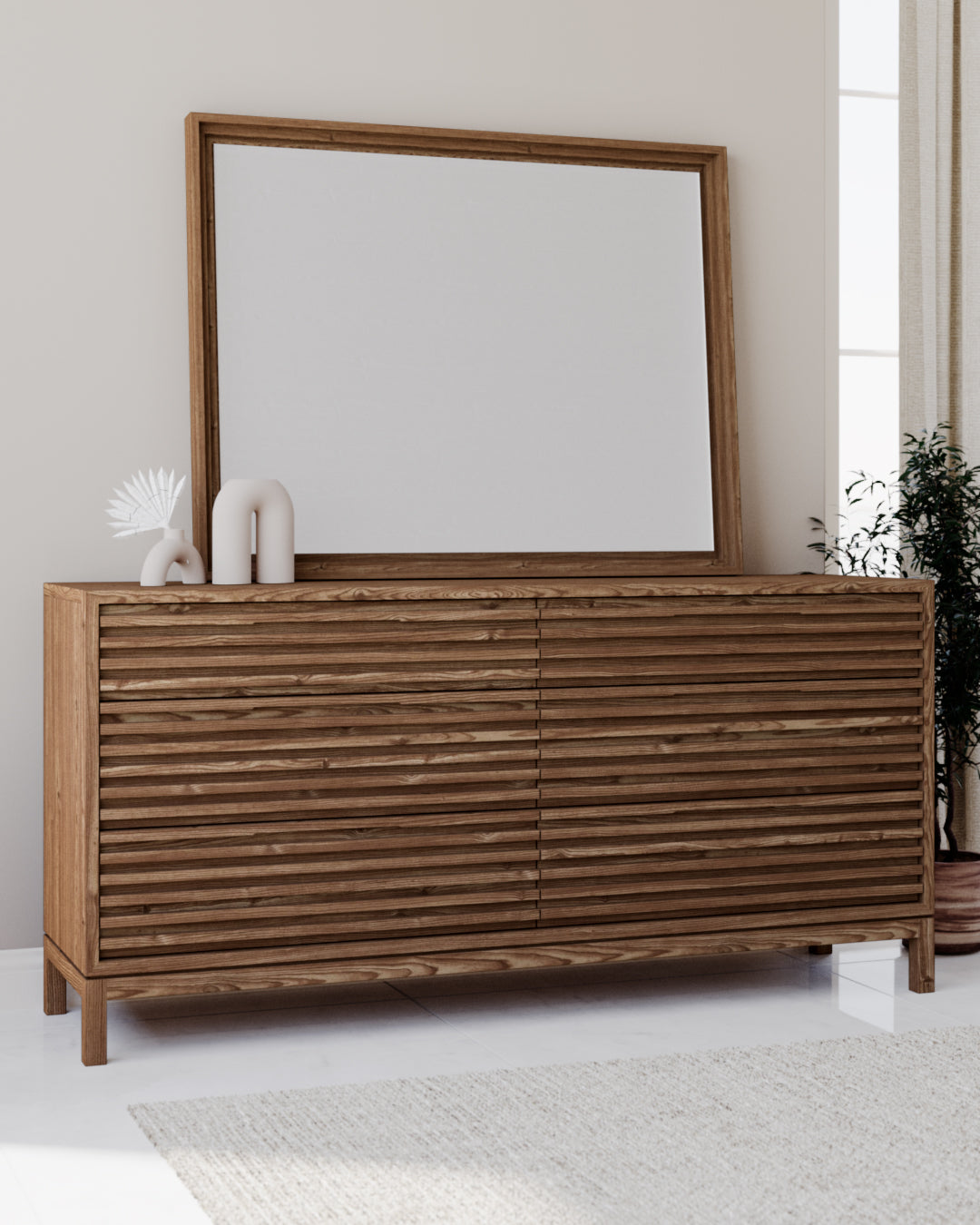 Tanner Zes Laden As Houten Dressoir in Roux