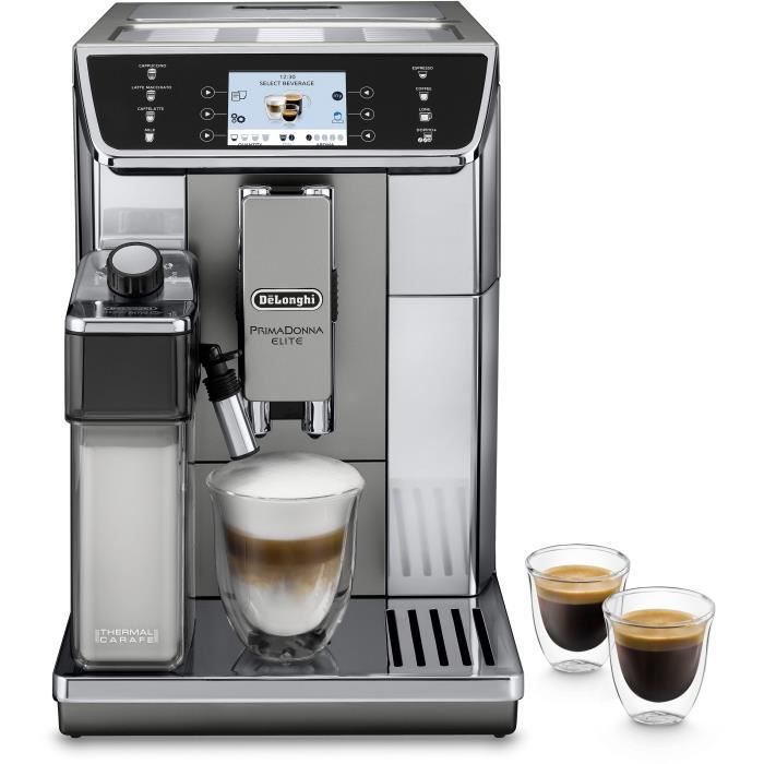 DELONGHI ECAM650.55.MS Espressomachine met geïntegreerde molen PrimaDonna Elite - grijs