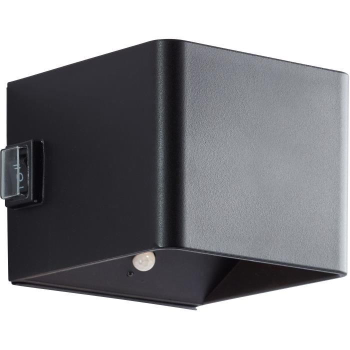 Magnetische buitenwandlamp - ISEO - BRILLIANT - Oplaadbaar - Zwart - LED - Sensor - 4W - 300lm - 3000K - USB