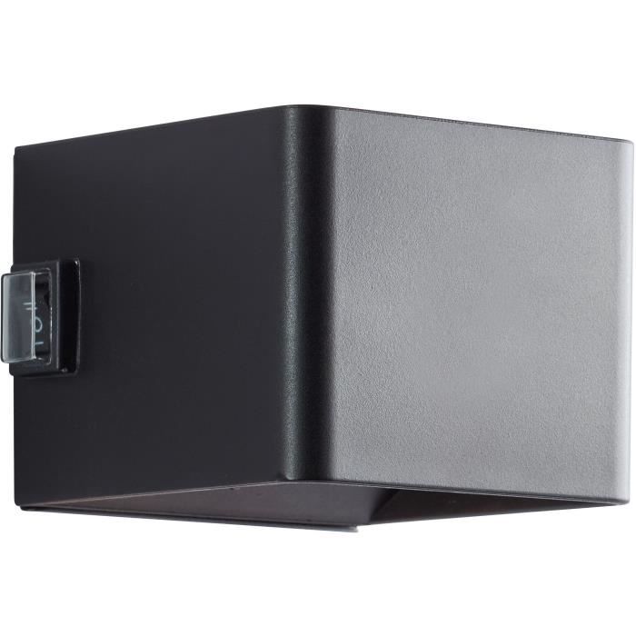 Magnetische buitenwandlamp - ISEO - BRILLIANT - Oplaadbaar - Zwart - LED - Sensor - 4W - 300lm - 3000K - USB