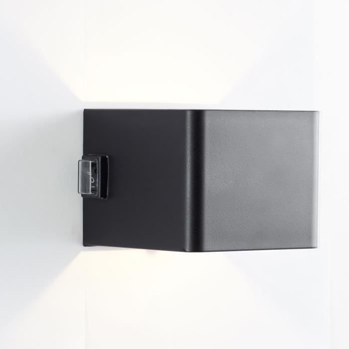 Magnetische buitenwandlamp - ISEO - BRILLIANT - Oplaadbaar - Zwart - LED - Sensor - 4W - 300lm - 3000K - USB