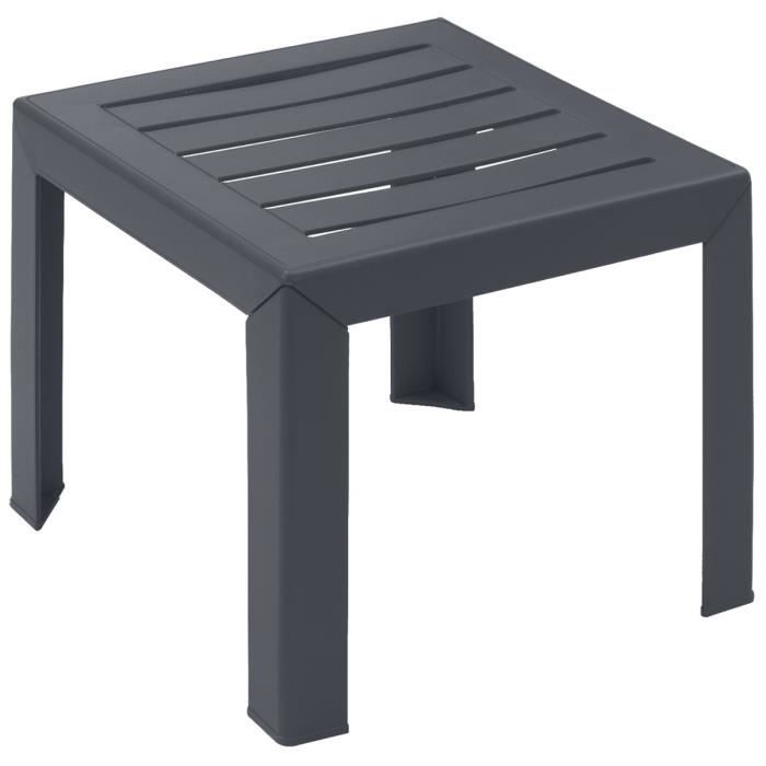 Salontafel - GROSFILLEX - Miami - Antraciet - 40x40 - Hars