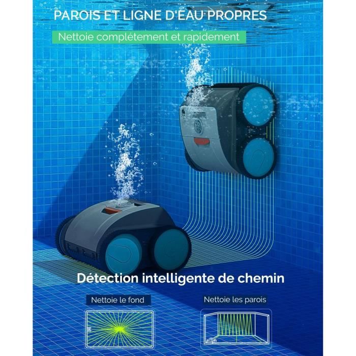 BESTWAY Aquaglide autonome zwembadrobotstofzuiger voor zwembaden met vlakke bodem 3,5 x 5 m, oplaadbare batterij