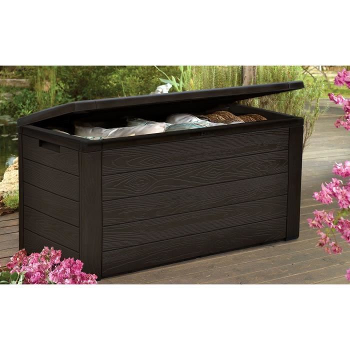 TOOD Koffer voor opslag - 300 L - Bruin houtlook - 120 x 46 x 58 cm