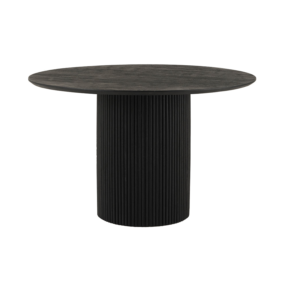 Eettafel Ø120, Acacia Zwart