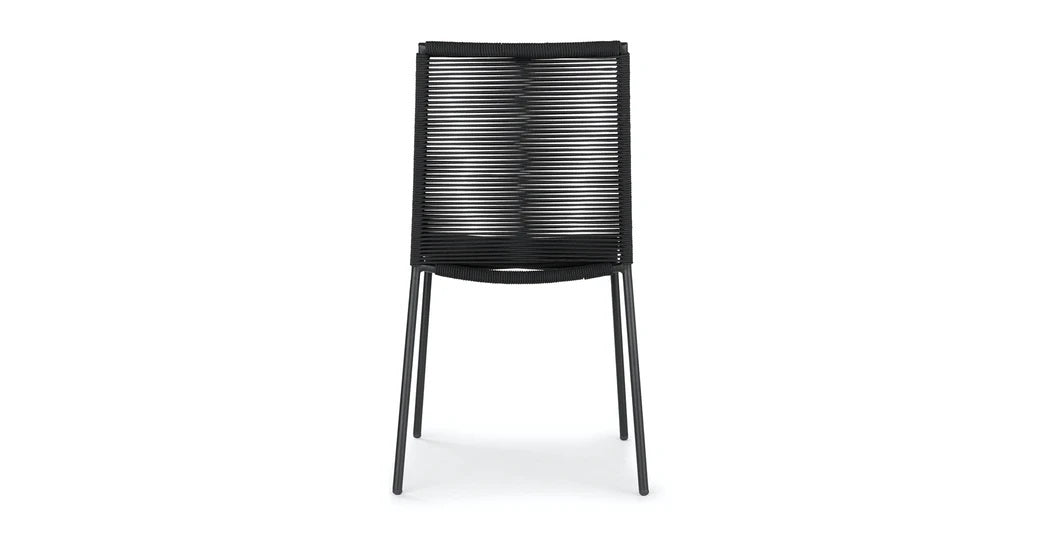 Novara Stapelbare Bijzetstoel - Staal Zwart (set van 4)