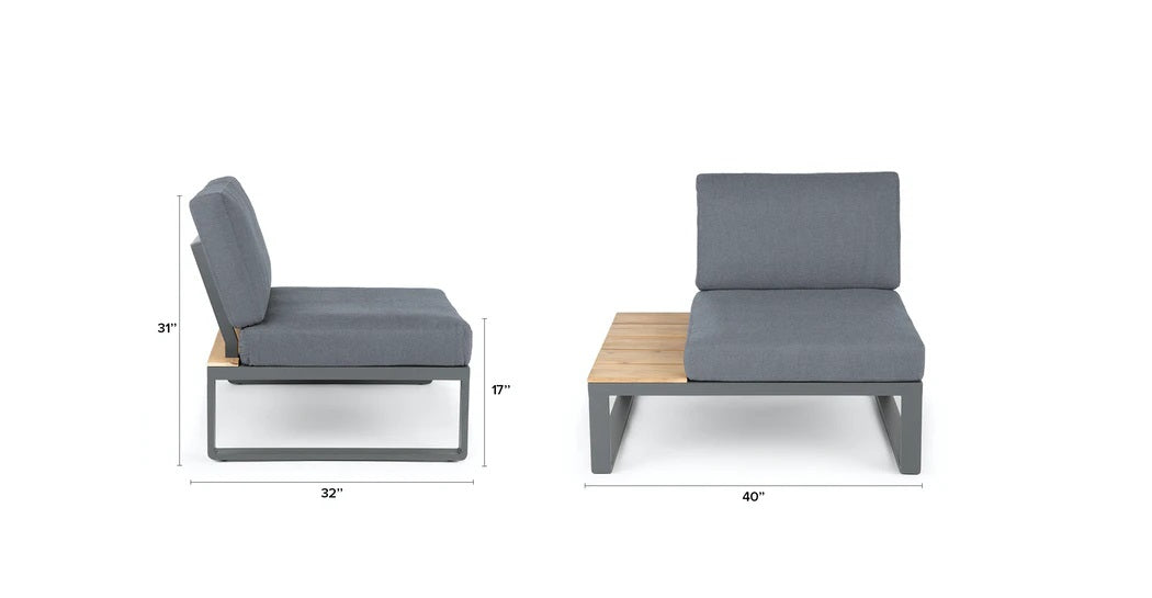 Albufeira Modulaire Lounge Hoek Set - Alu Antraciet