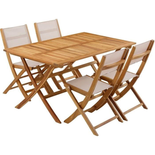 FSC eucalyptushouten tuinset - BANGGI - 4 personen
