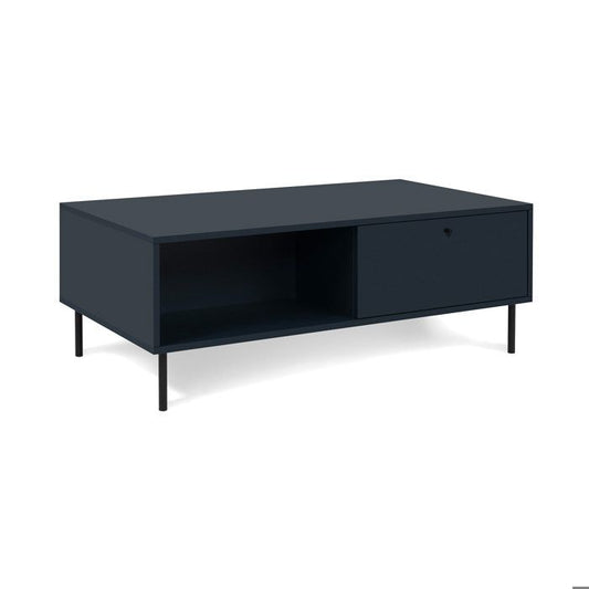Salontafel - CARACAS 55A - Marineblauw - 2 lades, 2 nissen - 110 x 40 x 60 cm
