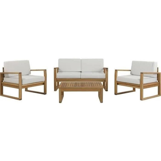 FSC Acacia garden furniture - PALAWAN - 4 personen - Grijs