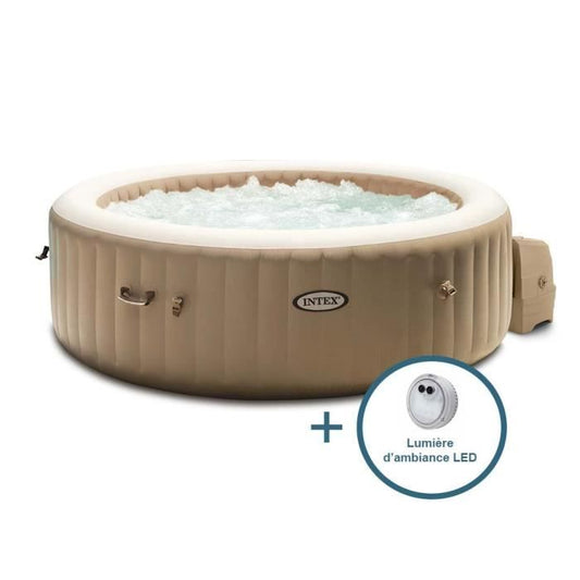 INTEX Opblaasbare Spa - Sahara - 196 x 71 cm - 4 plaatsen - Rond - 28426FR + LED sfeerverlichting