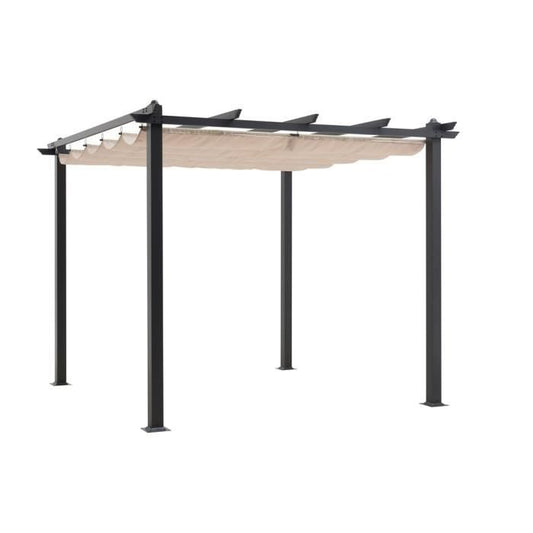 CORDOBA aluminium pergola - Beige - 3 x 3 meter