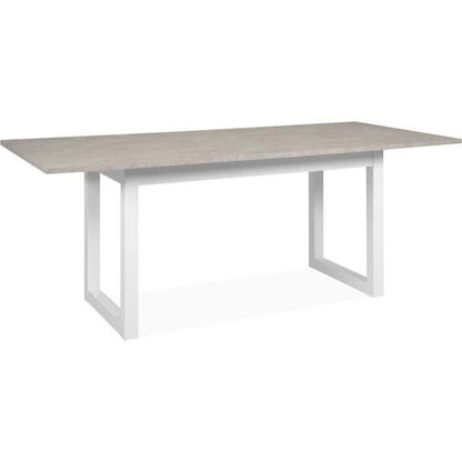Houston uitschuifbare eettafel - 160-200 x 75 x 90 cm - Blad met travertijneffect - 1 verlengstuk inbegrepen - 10 personen