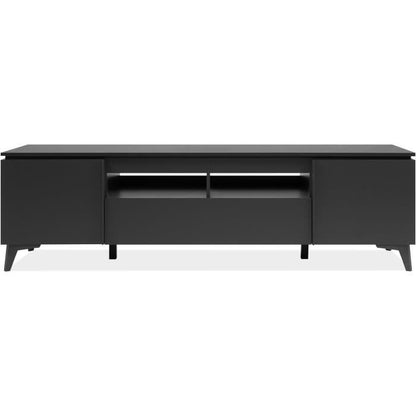 TV-meubel - Bertrix 56A - Leisteen/antraciet - 177x51,5x40 cm - 2 deuren - 1 lade - 2 nissen