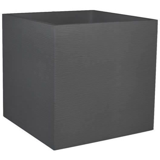 EDA PLASTIC Graphit Vierkant bloemblad - 57 L - 49,5 x 49,5 x 49,5 cm - houtskoolgrijs