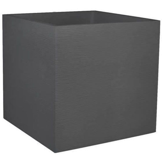 EDA PLASTIC Graphit Vierkant bloemblad - 57 L - 49,5 x 49,5 x 49,5 cm - houtskoolgrijs