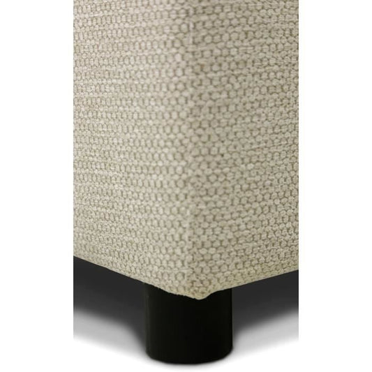 PHARELL 5/6-zits panoramische converteerbare hoekbank - Beige stof - Opbergdoos - L297 x D155 x H71/85 cm