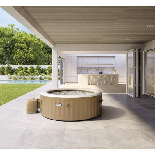 INTEX Opblaasbare Spa - Sahara - 196 x 71 cm - 4 plaatsen - Rond - 28426FR + LED sfeerverlichting