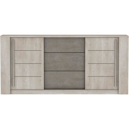 ANTIBES woonkamermeubelset: Salontafel + TV-meubel + Dressoir - Champagne eiken en betondecor