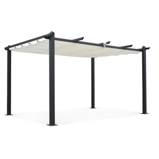 Aluminium pergola CORDOBA - Ecru - 4 x 3m