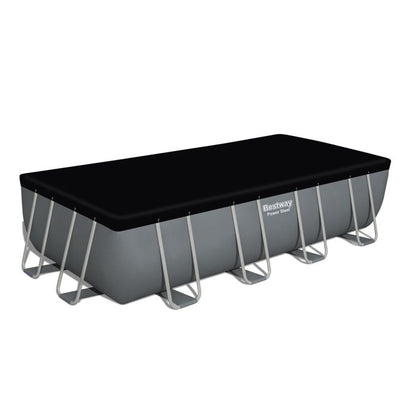 Bestway Power Steel 549x274x122 cm buisvormig bovengronds zwembad met 5.678 L/H cartridgefilter, afdekking en ladder