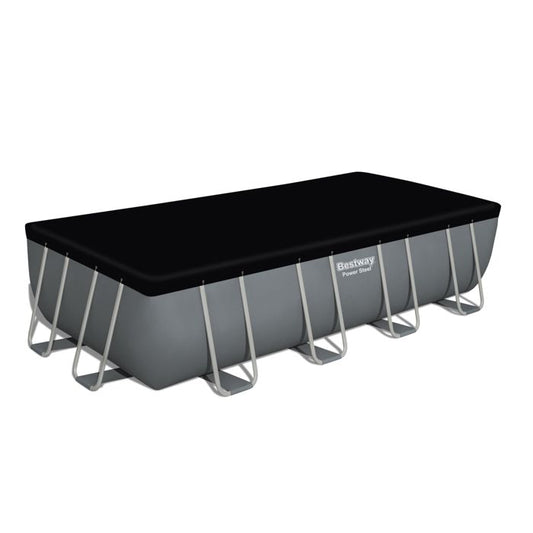 Bestway Power Steel 549x274x122 cm buisvormig bovengronds zwembad met 5.678 L/H cartridgefilter, afdekking en ladder