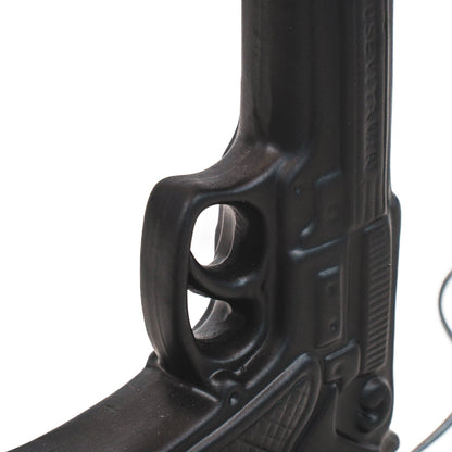 Tafellamp - Gun - Keramiek - Zwart - E27 - 15x9x32cm