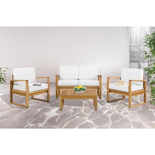 FSC Acacia garden furniture - PALAWAN - 4 personen - Grijs