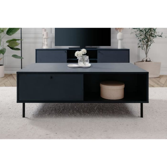 Salontafel - CARACAS 55A - Marineblauw - 2 lades, 2 nissen - 110 x 40 x 60 cm