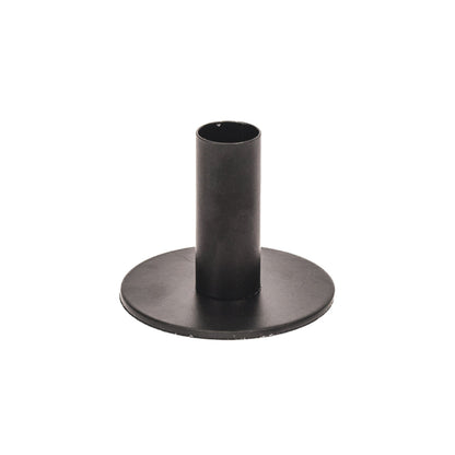 Kaarsenhouder - Basis - Metaal - Zwart - 8x8x6,5cm