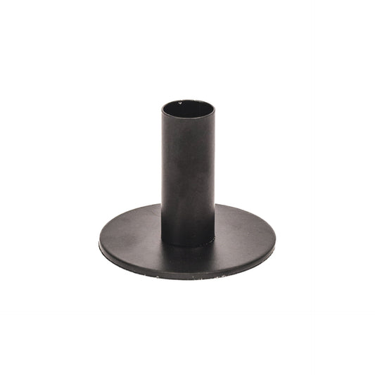 Kaarsenhouder - Basis - Metaal - Zwart - 8x8x6,5cm