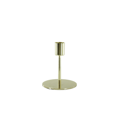 Kaarsenhouder - Basis - Metaal - Goud - 8x8x10cm