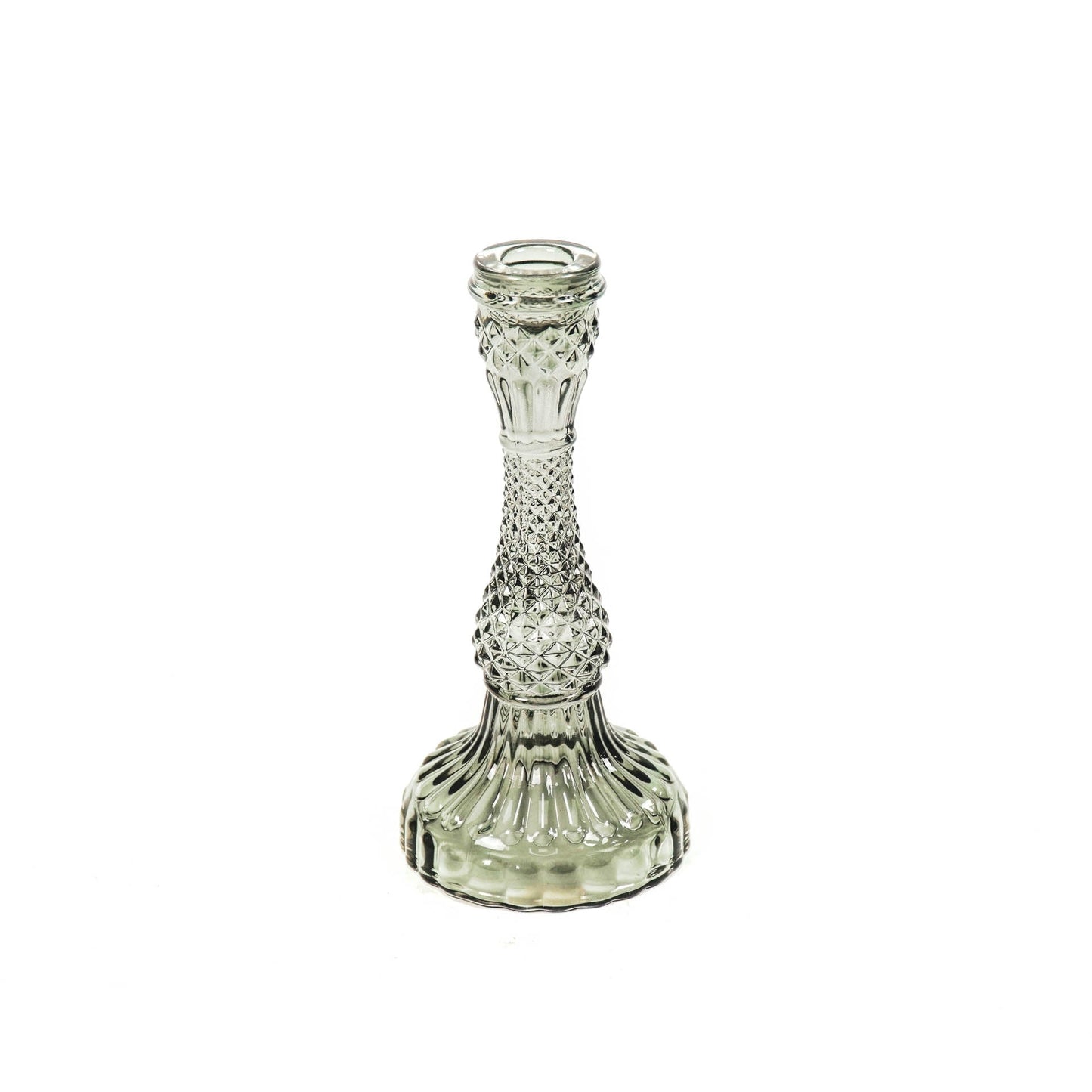 Kaarsenhouder - Glas - Rookachtig - 10x21cm