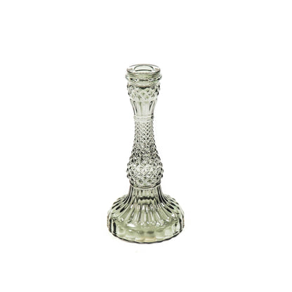 Kaarsenhouder - Glas - Rookachtig - 10x21cm