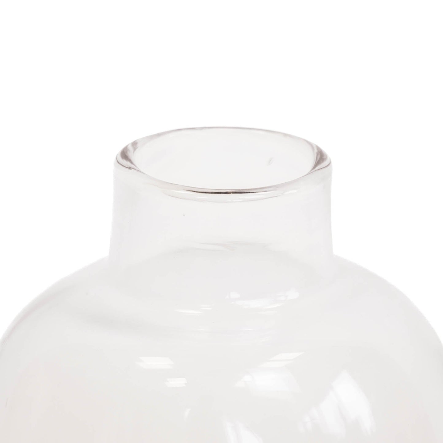 Vaas - Glas - Dipdye - Transparant/Bruin - 12x16cm