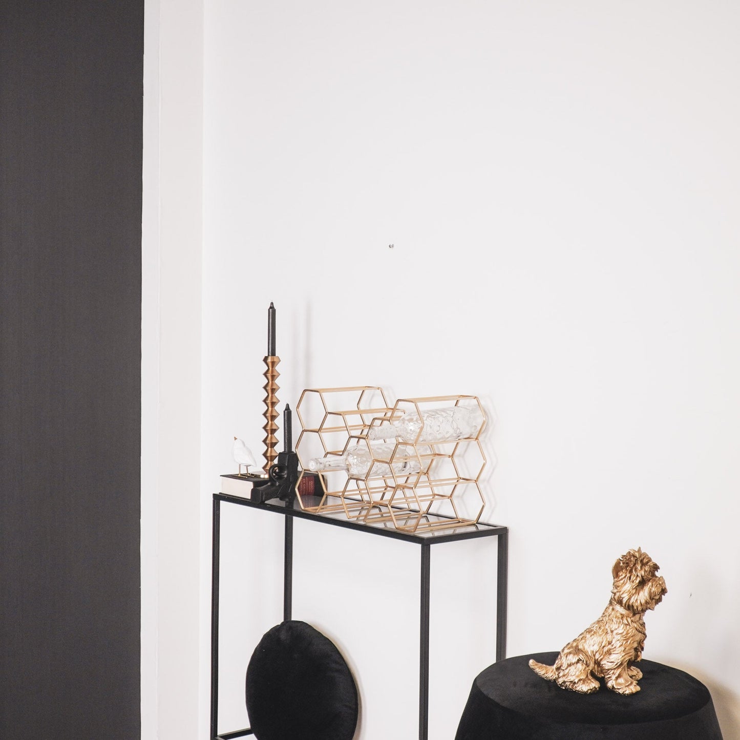 Wijnrek - Metaal - Goud - 11 flessen - 44,5x15,5x29cm