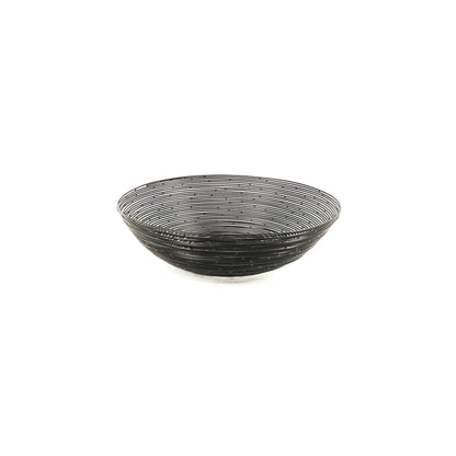 HV Bedraade Stalen Kom - Zwart - 34x34x10cm