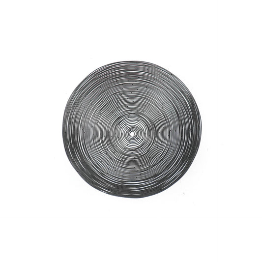 HV Bedraade Stalen Kom - Zwart - 34x34x10cm