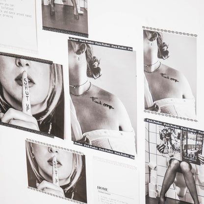 Poster - Fuck Off - Papier - Zwart/Wit - A3