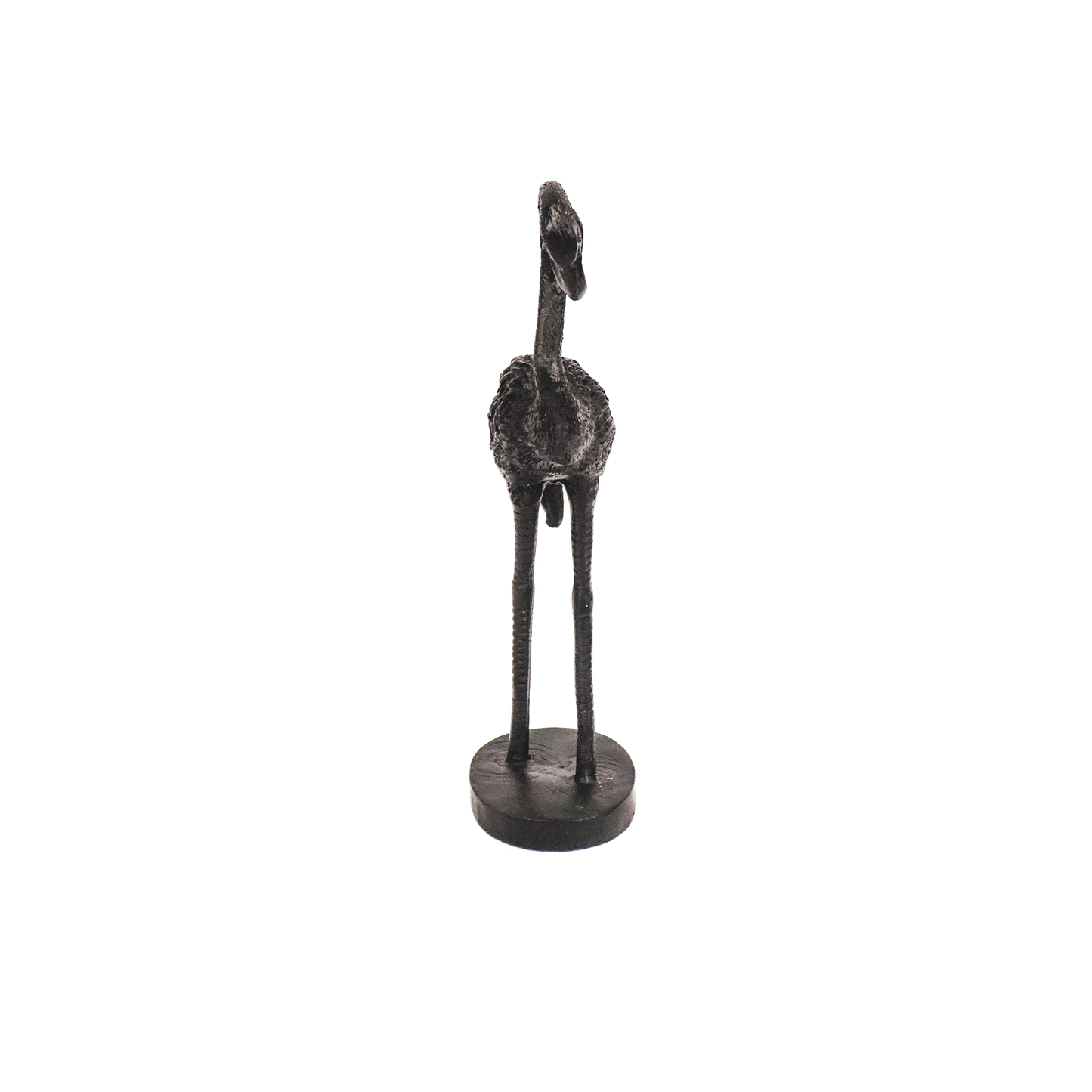 Ornament - Flamingo - Metaal - Zwart - 9x7,5x19,5cm