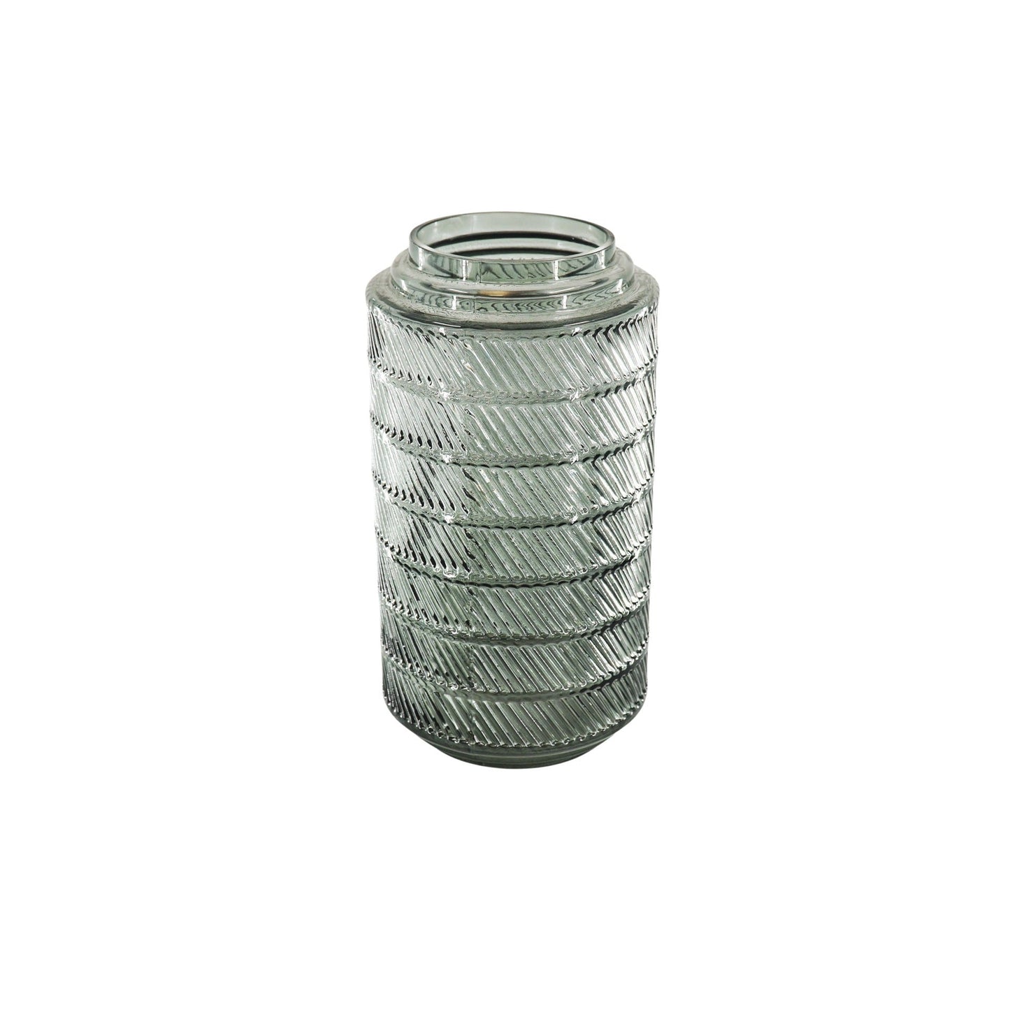 Vaas - Patroon - Glas - Rookglas - 12,5x23cm