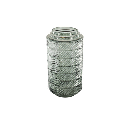 Vaas - Patroon - Glas - Rookglas - 12,5x23cm