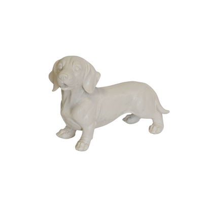 Ornament - Hond met hengels - Polyresin - Beige - 20x8x15cm
