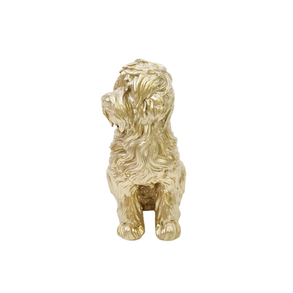 Ornament - Labradoodle - Polyresin - Goud - 10,5x5x9cm