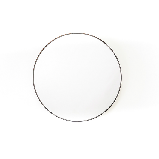 Housevitamin Ronde Spiegel - Metaal - Zwart - 80x3x80cm