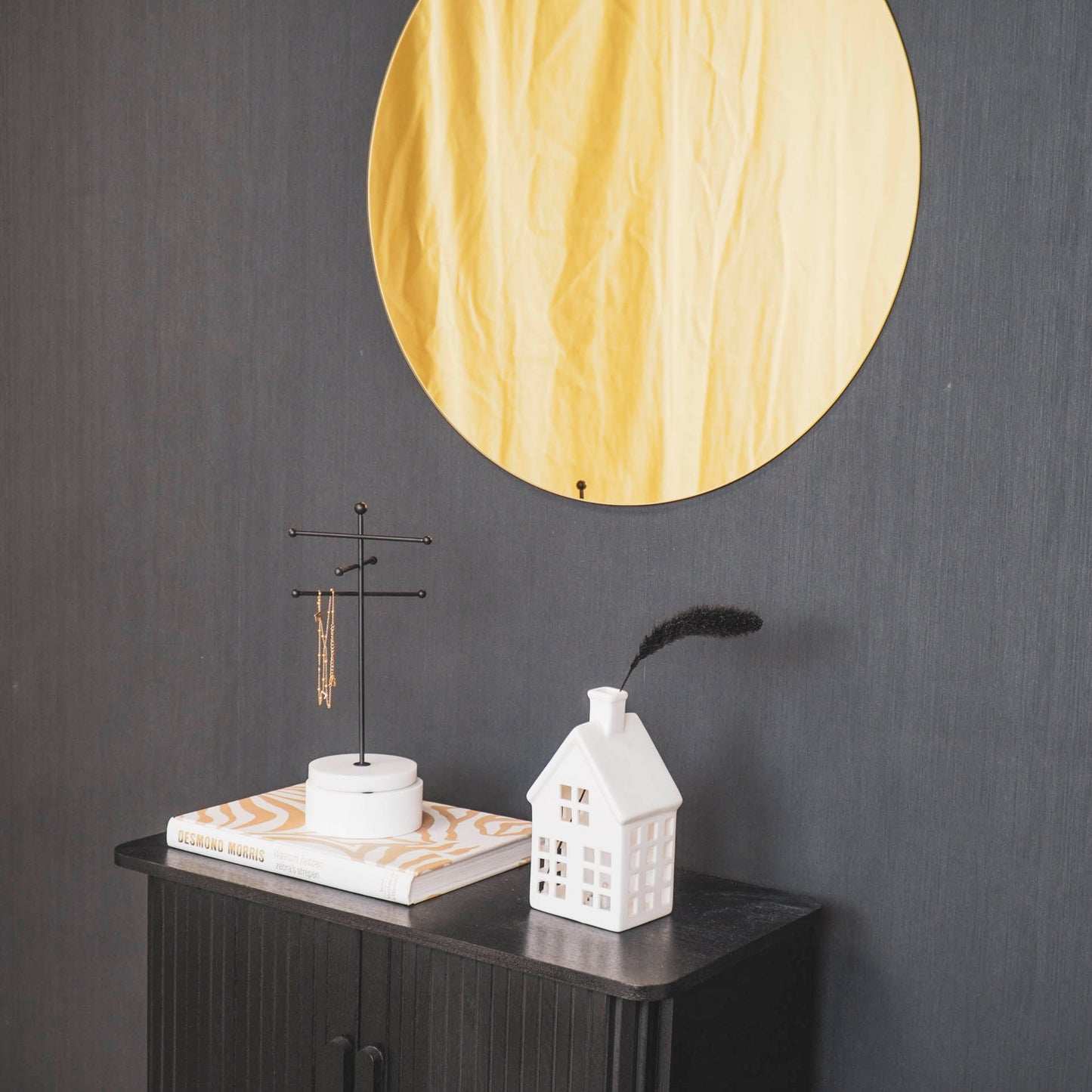 Housevitamin Ronde Spiegel - Gouden Glas - 60x1x60cm