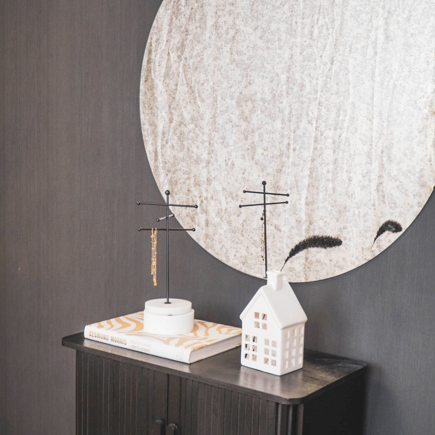 Spiegel - Rond - Rookglas - 80x1x80cm