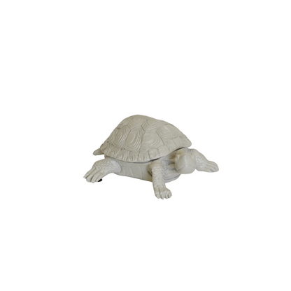 Schildpad Box - Polyresin - Zand - 15,5x13,5x7,5cm