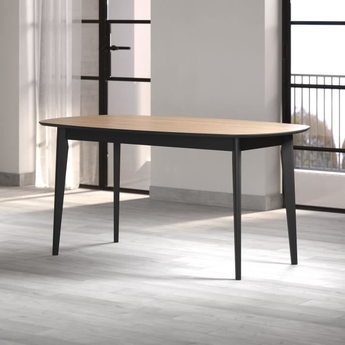 Eettafel - Ronin - Eiken - Ovaal - MDF - Modern - 8 personen - 160 x 77 x 90 cm - Trendteam