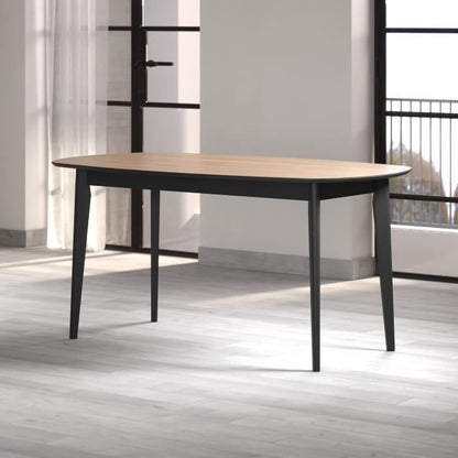 Eettafel - Ronin - Eiken - Ovaal - MDF - Modern - 8 personen - 160 x 77 x 90 cm - Trendteam